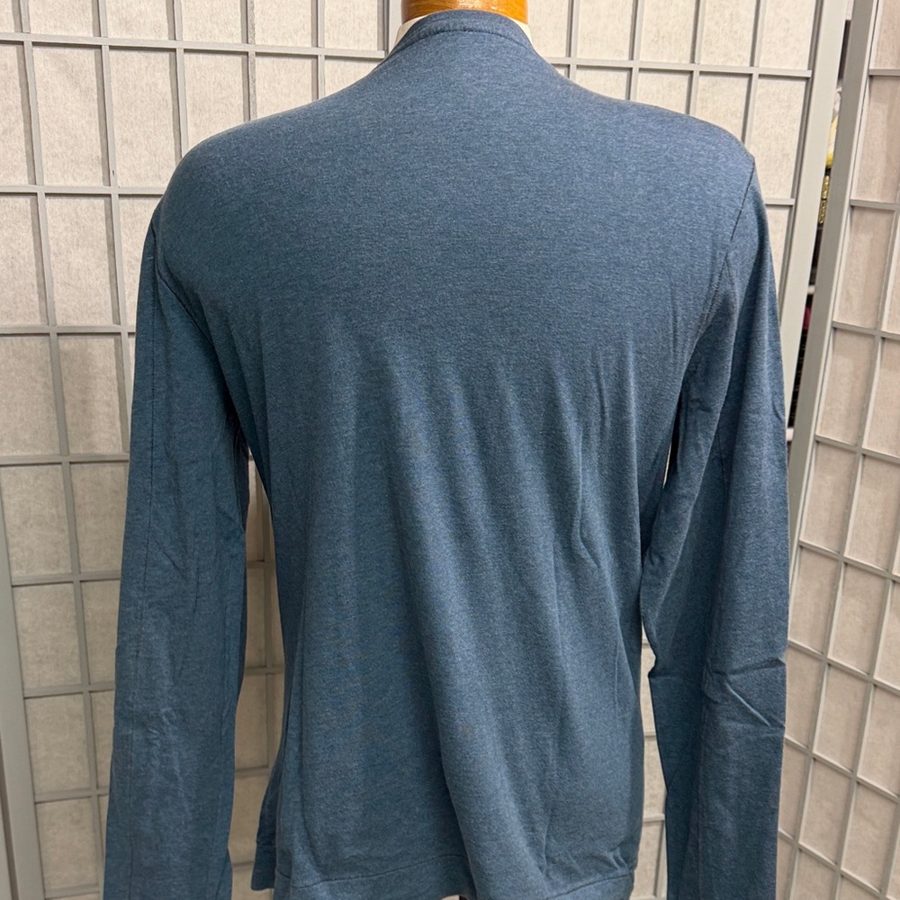 Tristan Navy Blue Long-Sleeve Graphic Tee with Stud Accents - Picture 5 of 7